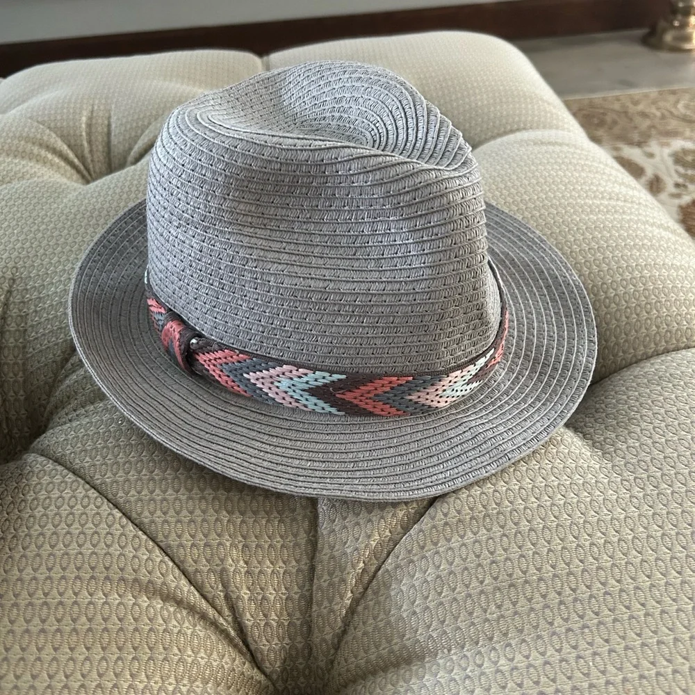 Eugenia Kim X Anthropology Fedora Hat with multi colored band